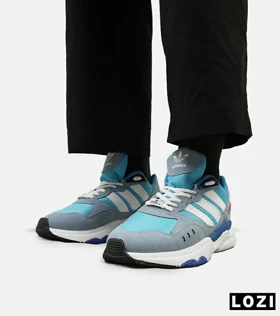 کفش کتانی مردانه آبی سفید ADIDAS torsion