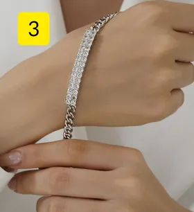 دستبند نگینی زنانه طرح جواهر