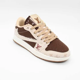 کتانی نایک ترویس کرم قهوه ای کد 6671