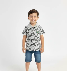 تیشرت بچگانه پولو طرح هندسی20027