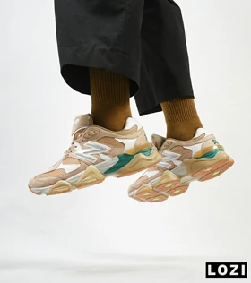 کفش کتانی مردانه کرم قهوه ای سبز NEW BALANCE 9060