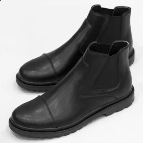 نیم بوت مردانه بغل کش مدل smith-مشکی ویژه