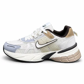 کتانی خارجی ست زن و مرد مدل نایکی خاکی Nike V2k