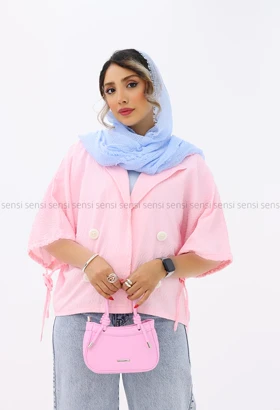 کراپ کت آستین کیمونو