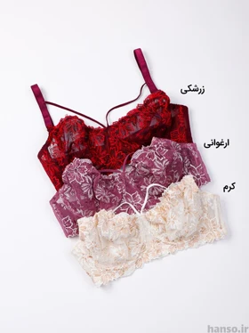 ست شورت و سوتین فنردار گیپور کرالاستر