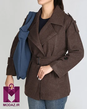 کت فوتر کوتاه کد 09 MODAZ clothes (قهوه ای)