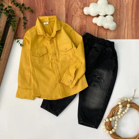 پیراهن کتان پسرانه 1تا1.5سال