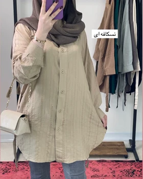 مانتو قواره دار و جلو دکمه دار