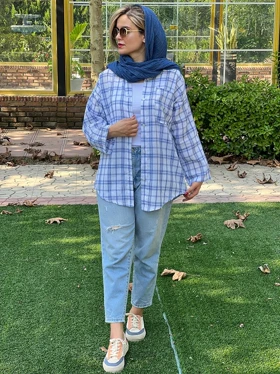 مانتو چهارخونه سلین