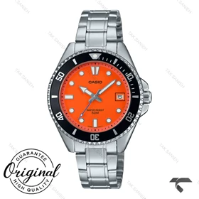 ساعت کاسیو مردانه MDV-10D-4A1V اصل استیل صفحه نارنجی Casio-11823-G