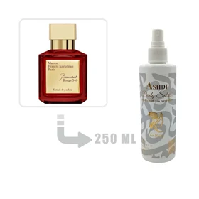 بادی اسپلش عطر ادکلن باکارات رژ 540 قرمز مردانه و زنانه (پرفیوم اکسریت) 250 میل Baccarat Rouge 540 ext 250ml