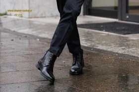 نیم بوت مردانه بندی بغل زیپ‌دار چرم طبیعیsi180