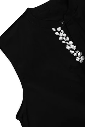 تاپ پوپلین نگین‌دار - 3206