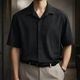 پیراهن مازراتی مشکی لش کپ باکسی پارچه عالی