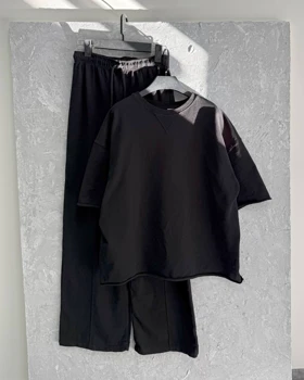 تیشرت باکسی مشکی برند ZARA