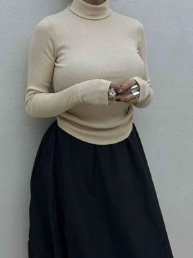 بلوز یقه اسکی ساده