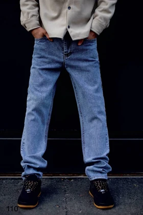 شلوار جین راسته آبی کد 110