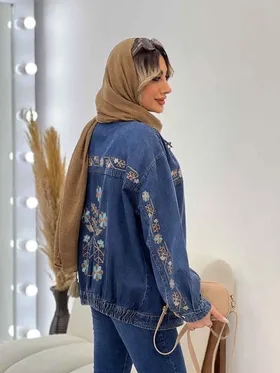 کت جین گلدوزی