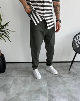 شلوار جین کتان رنگ سبز ARMANI