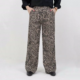 شلوار زنانه پلنگی کرپ