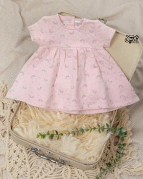 پیراهن آستین کوتاه رنگین کمان baby club