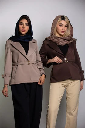 کت زنانه کاندید کمربند دار