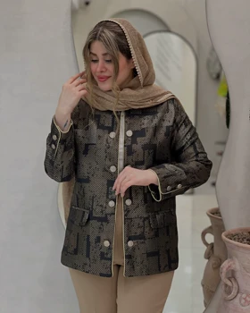 کت ژاکارد تاجلی