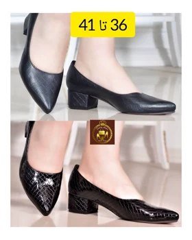 کفش مجلسی چرم و ورنی زنانه