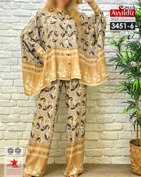 ست مانتو شلوار زنانه سایز بزرگ کد 3451/6