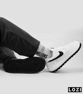 کفش کتانی بزرگ پا سفید مشکی نایک NIKE AIR FORCE مدل 5105