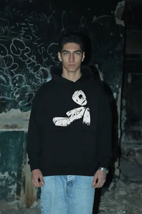 هودی مشکی اسپرت طرح Korn 4 - فواصل