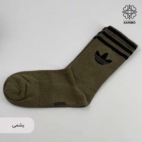 جوراب طرح آدیداس ساق بلند (یشمی)