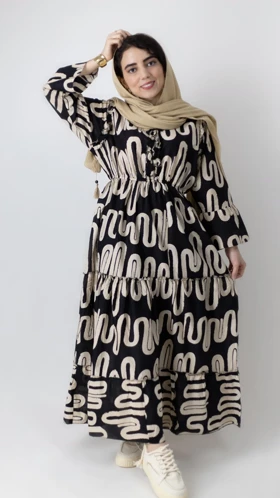 پیراهن بلند کمر باریک