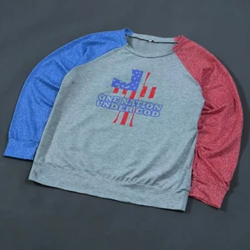 Size S-M تیشرت آستیندار اورجینال برند معتبر و بزرگ One Nation امریکا