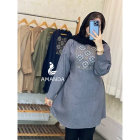 تونیک و مانتو بلند زنانه مدل ترمه