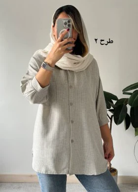 شومیز مانتویی لینن نخ تینا