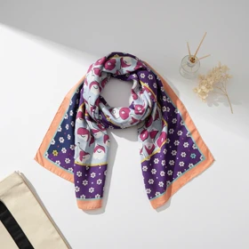 روسری قواره دار گلبهی