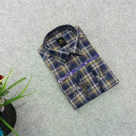 پیراهن مردانه استین بلند طرحدار _ قواره معمولی
