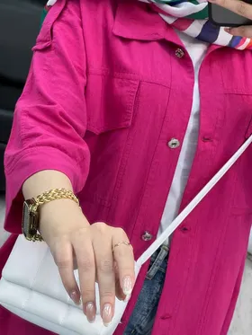 مانتو سرشانه پاگن دو جیب