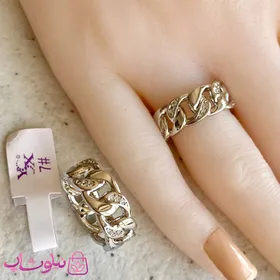 انگشتر زنانه ysx کارتیه نگین‌دار نقره ای