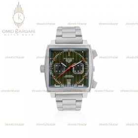 ساعت مچی تگ هویر موناکو بند سیلور صفحه سبز Tag Heuer Monaco