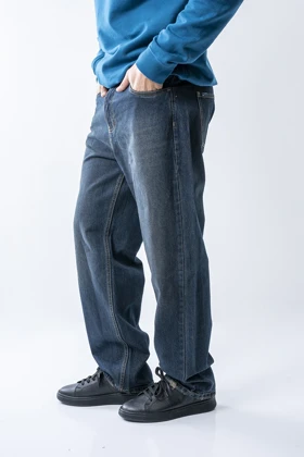 شلوار جین نیم بگ مردانه