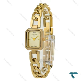ساعت سیتیزن زنانه طلایی بند کارتیری Citizen-8482-L
