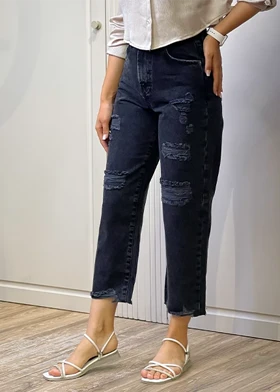 شلوار جین واید آبی