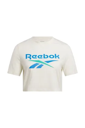 تیشرت آستین کوتاه زنانه بژ لوگو IDENTITY BIG REEBOK IDENTITY BIG LOGO