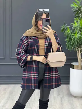 پالتو چهارخونه پشت دو پاگن