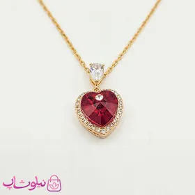 گردنبند سواروسکی ژوپینگ مدل قلب قرمز