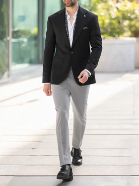 کت مشکی تک دکمه کدc227