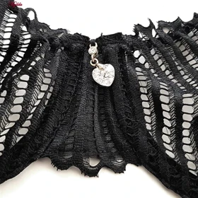 ست شورت و سوتین زنانه دانتل پروانه ای مشکی میسا کد 4735-6115