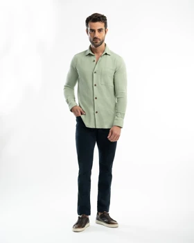 ام کی کالکشن پیراهن آستین بلند mk-23272-light-green
